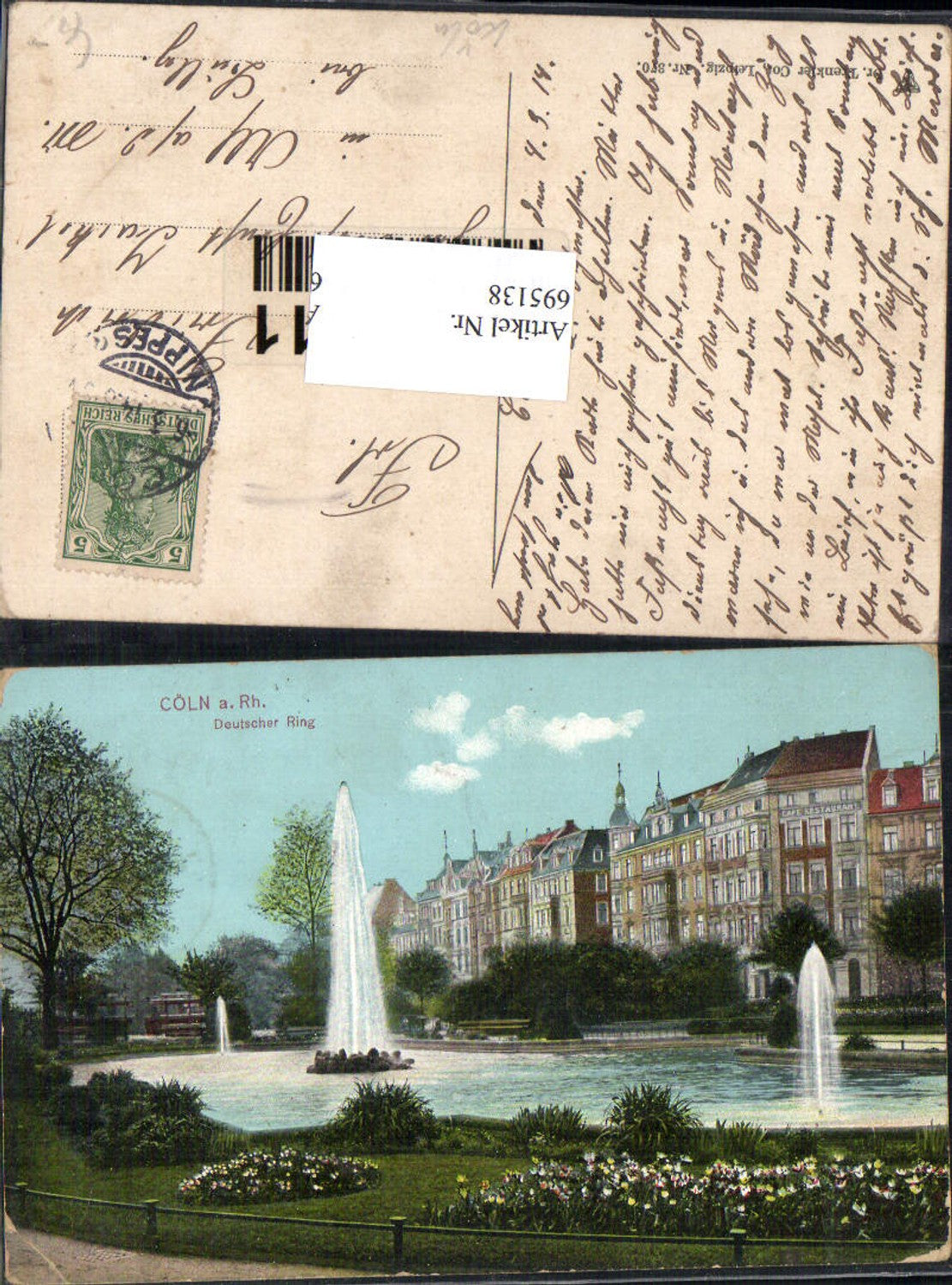 695138 Köln am Rhein Partie am Deutschen Ring pub Dr. Trenkler