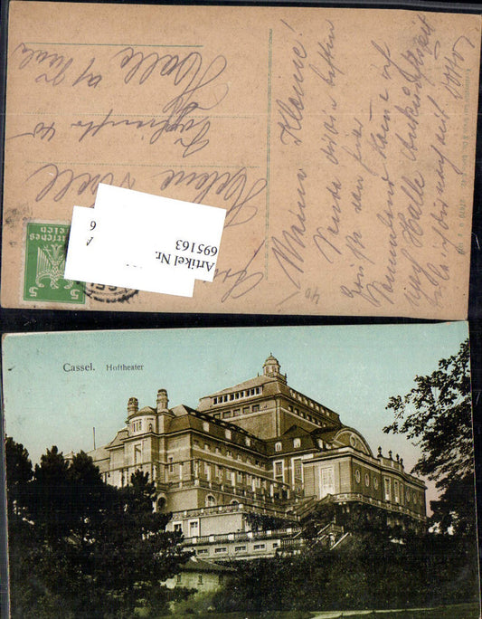 695163 Cassel Kassel Hoftheater Theater