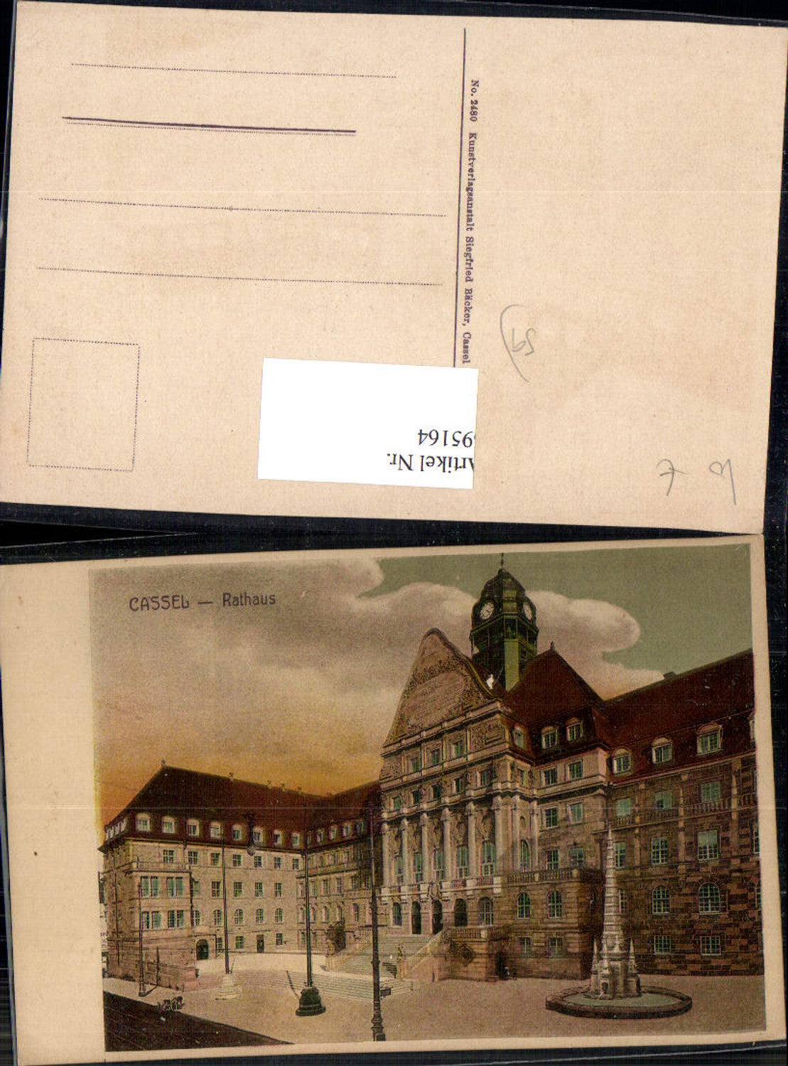 695164 Cassel Kassel Rathaus 1900