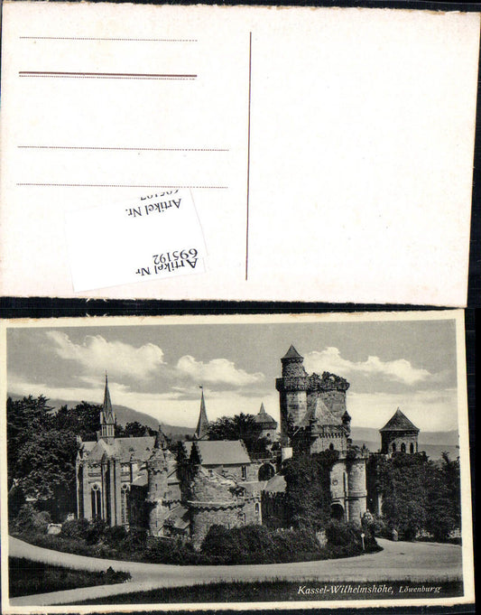 695192 Cassel Kassel Wilhelmshöhe Löwenburg