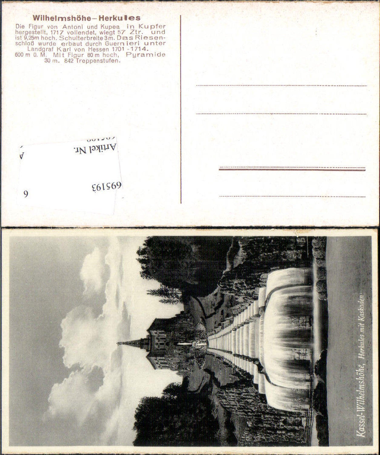 695193 Cassel Kassel Wilhelmshöhe Herkules