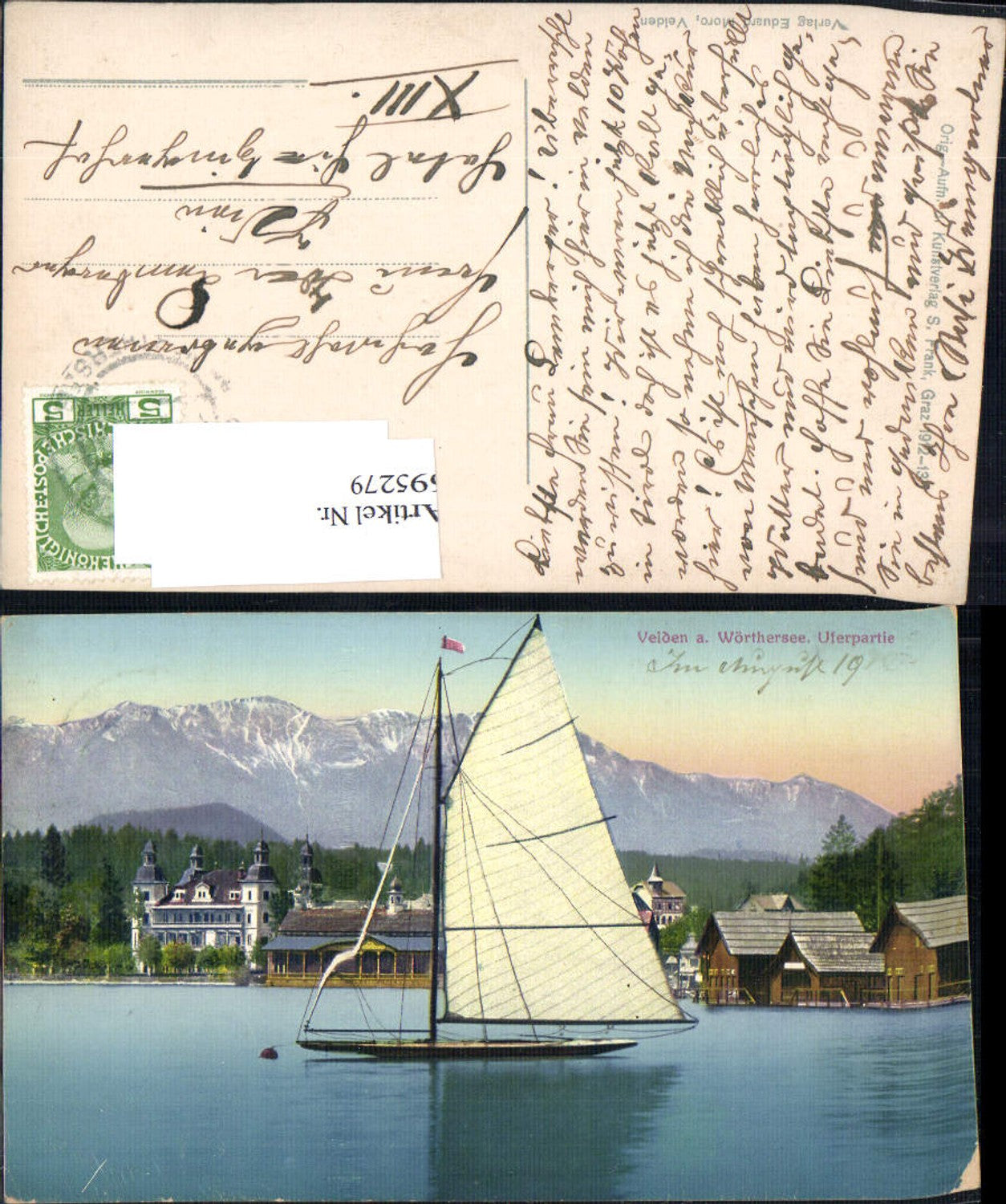 695279 Velden am Wörthersee Segelboot Uferpartie