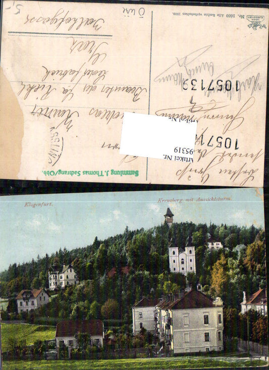695319 Klagenfurt Kreuzberg m. Aussichtsturm pub Leon 1660 Stp. Sammlung J. Thomas Sachrang