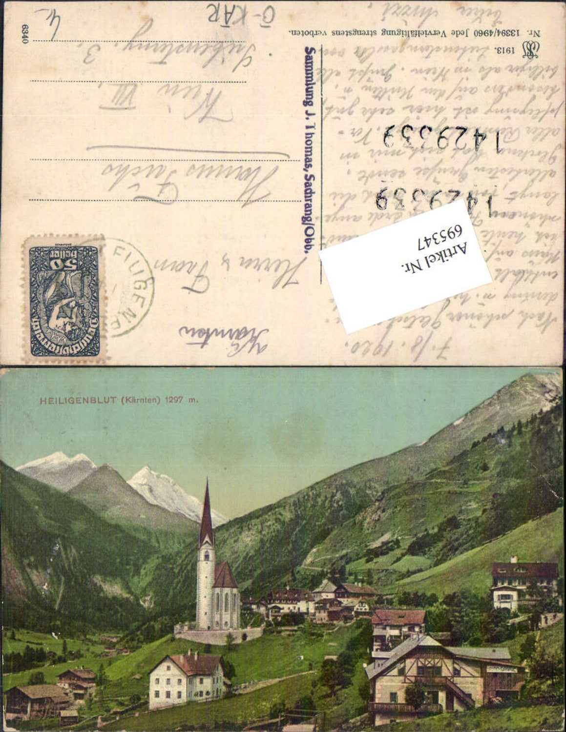 695347 Heiligenblut Stp. Sammlung J. Thomas Sachrang
