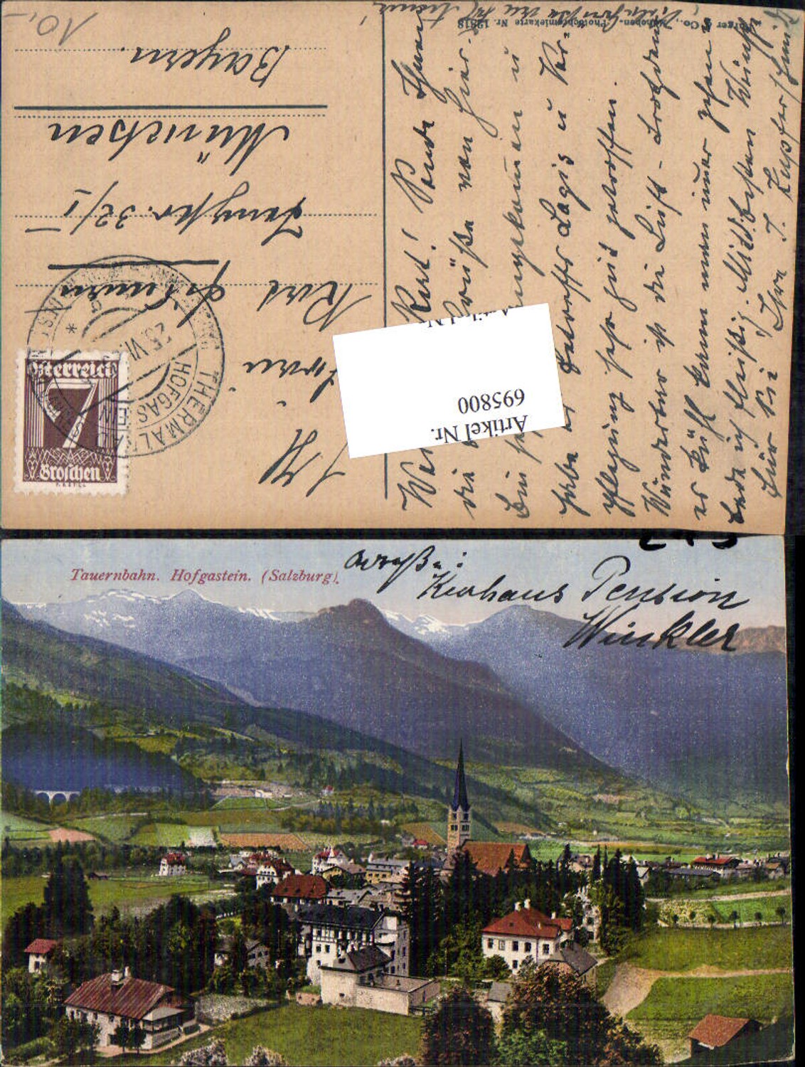 695800 Tauernbahn Hofgastein pub Purger & Co. 12818