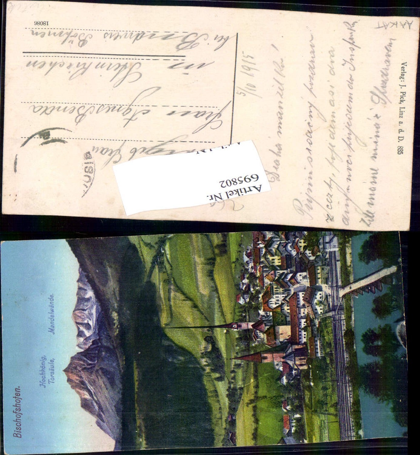 695802 Bischofshofen gel Steinkirchen Budweis Böhmen