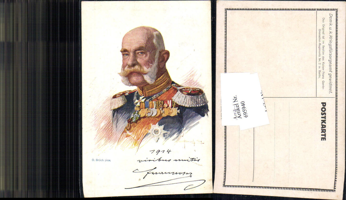 695940 Künstler AK O. Brüch Adel Monarchie Kaiser Franz Josef