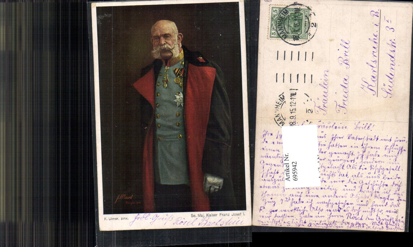 695942 Künstler AK F. Ulmer Adel Monarchie