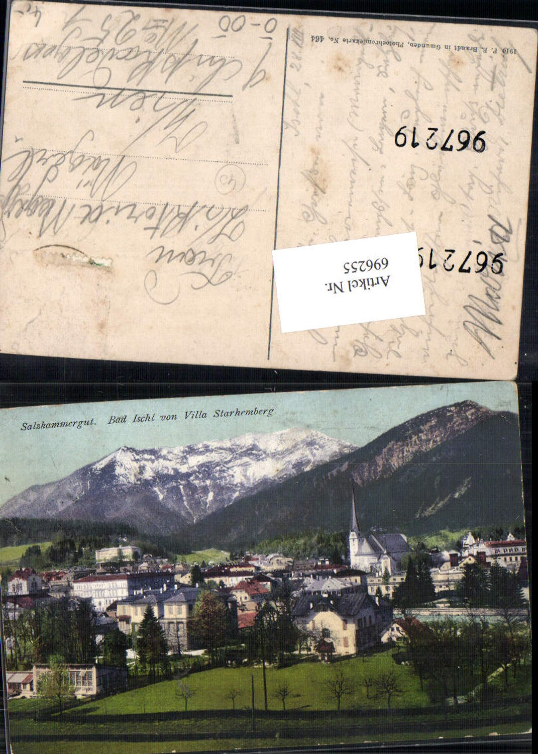 696255 Bad Ischl von Villa Starhemberg pub Brandt 464