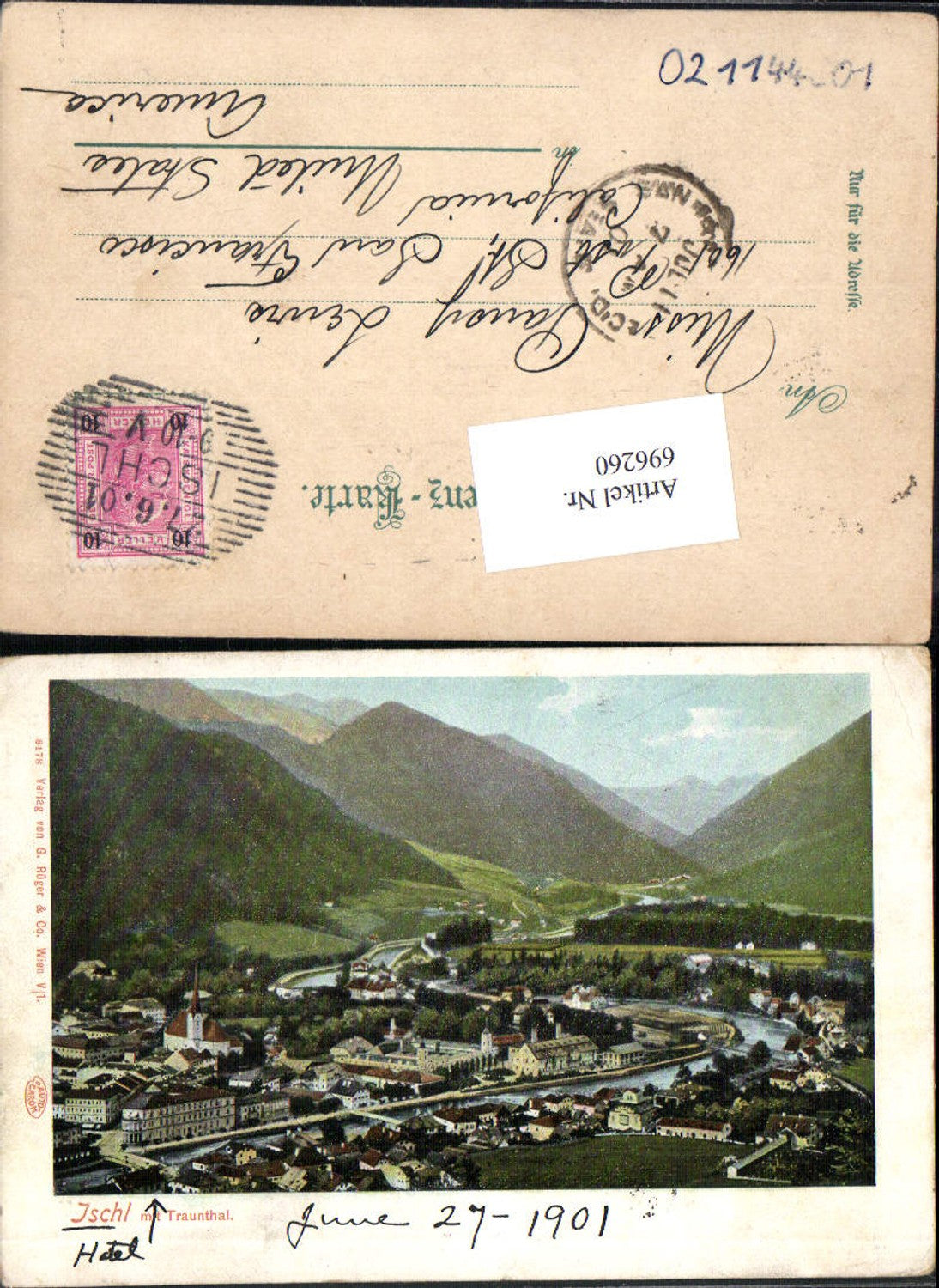 696260 Ischl Traunthal 1901 gel California USA San Francisco