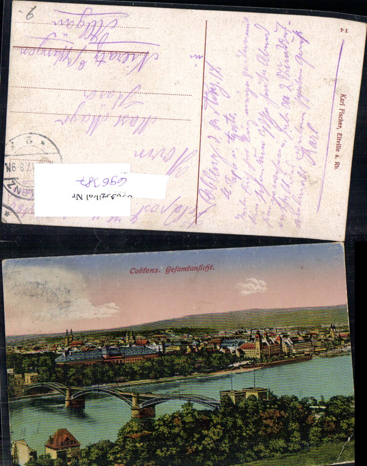 696387 Koblenz am Rhein Feldpost gel Nieratz bei Wangen Allgäu