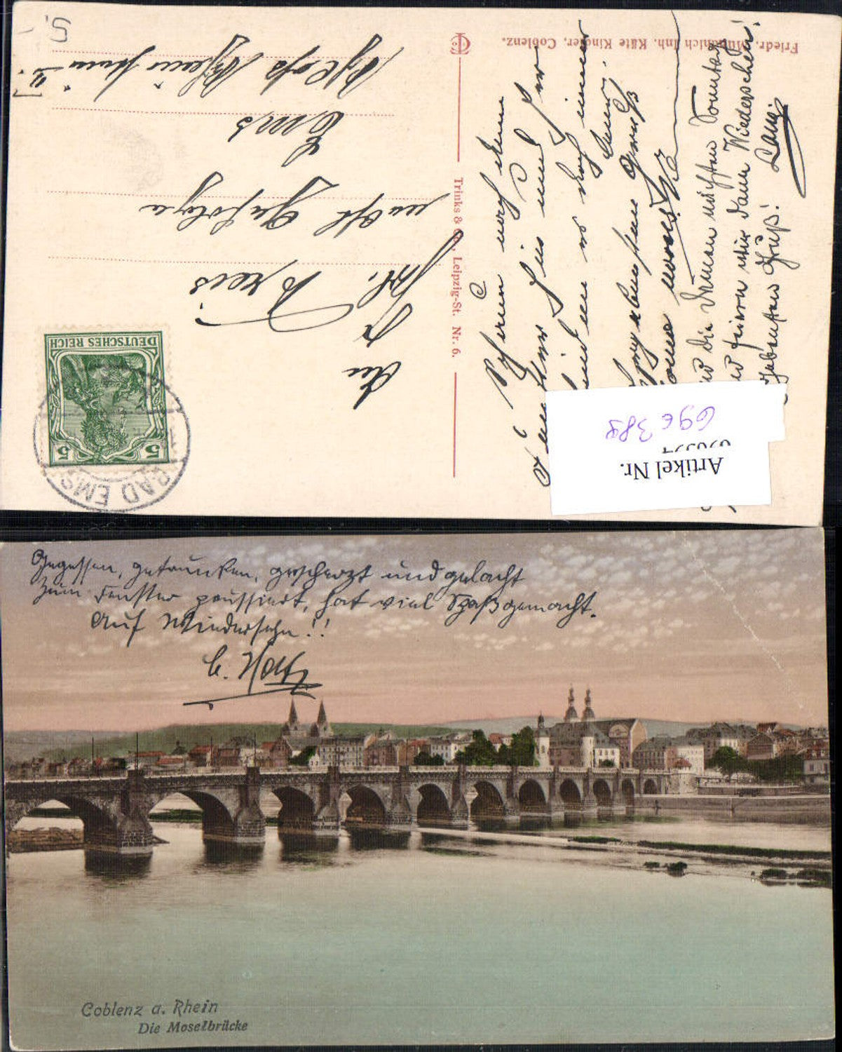 696389 Koblenz am Rhein Coblenz Brücke Moselbrücke