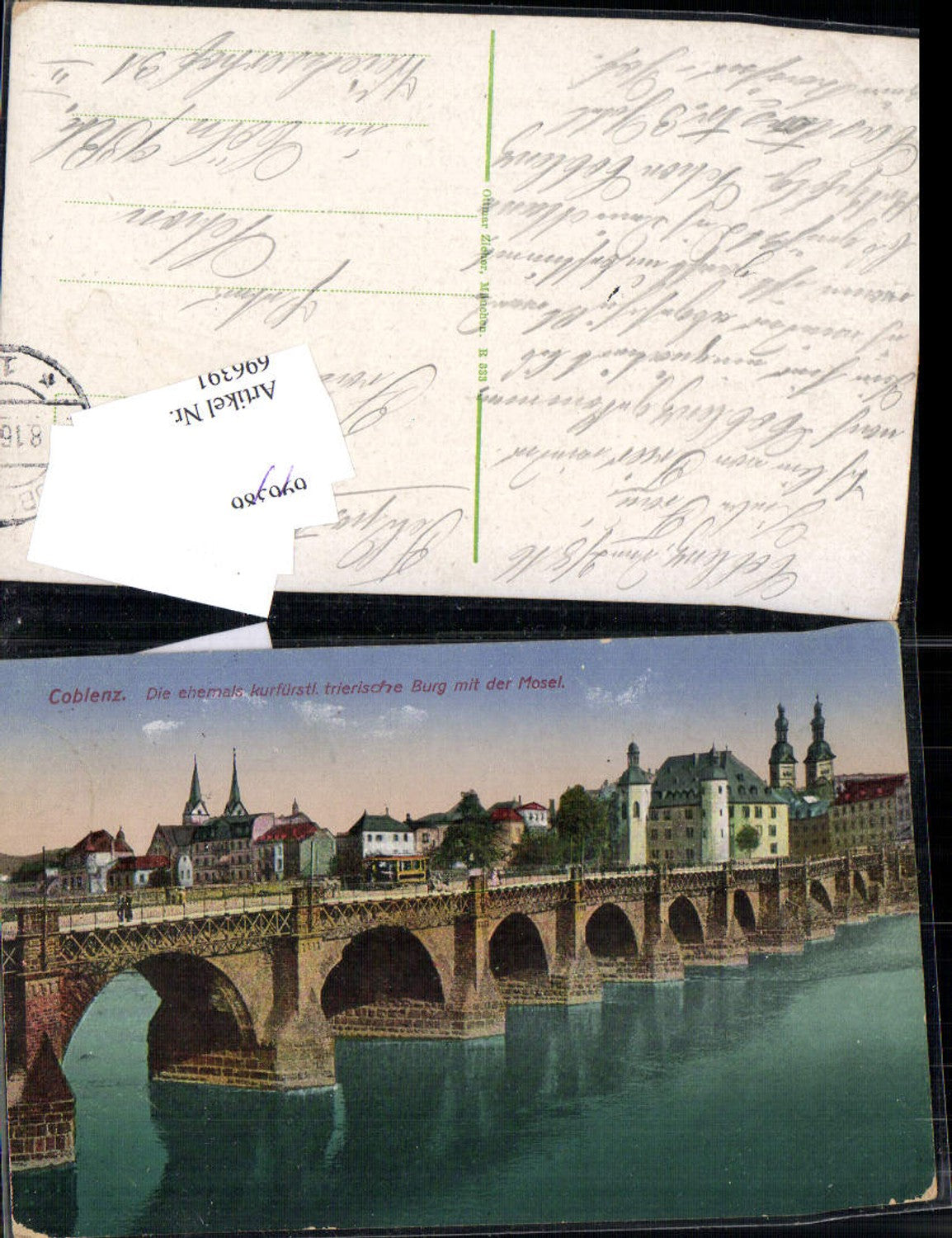 696391 Koblenz am Rhein Coblenz Brücke Burg Mosel