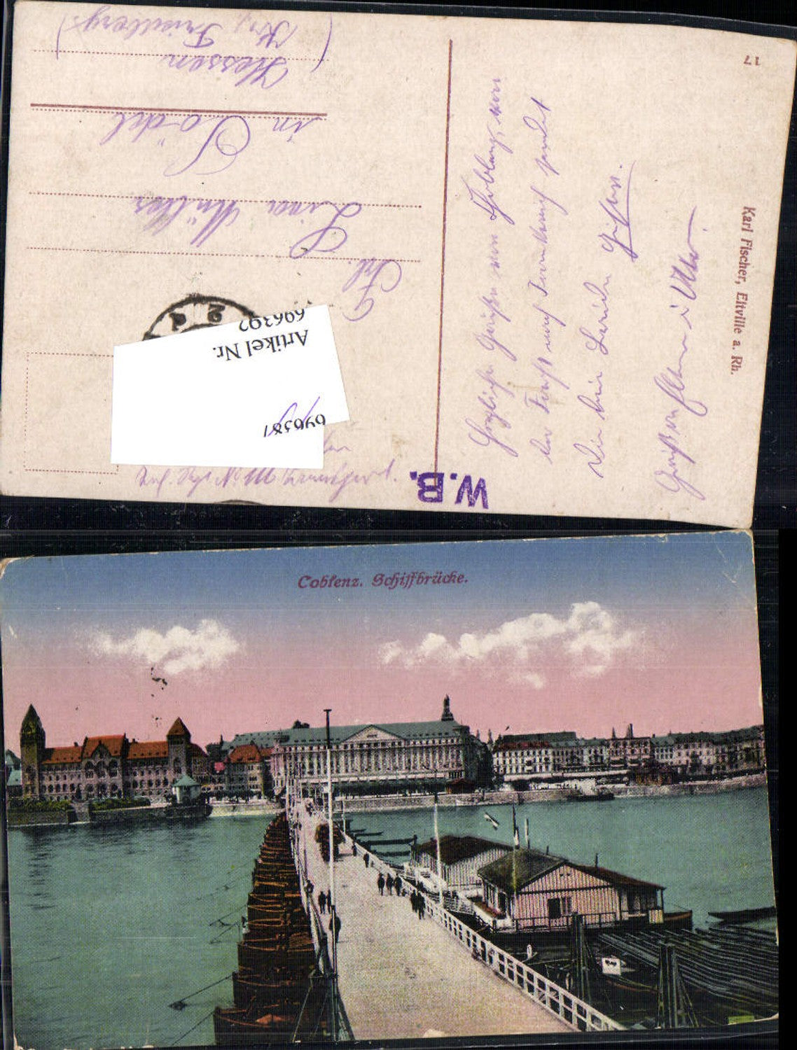 696392 Koblenz am Rhein Coblenz Schiffbrücke