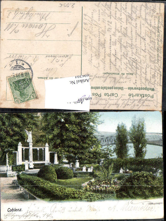 696394 Koblenz am Rhein Coblenz gel Hanau 1909