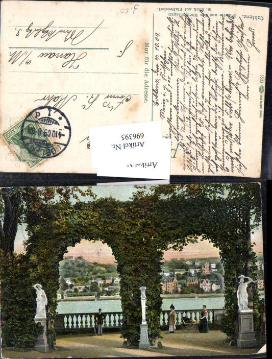 696395 Koblenz am Rhein Coblenz Pfaffendorf Rheinanlagen gel Hanau