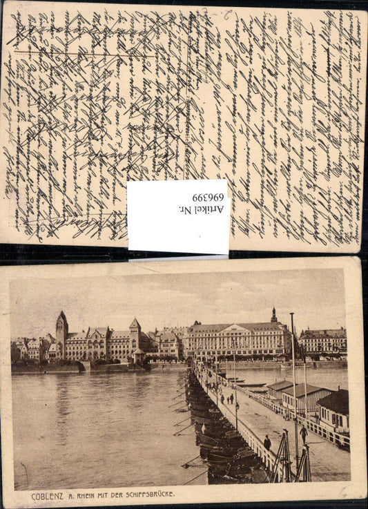 696399 Koblenz am Rhein Coblenz Schiffbrücke Brücke