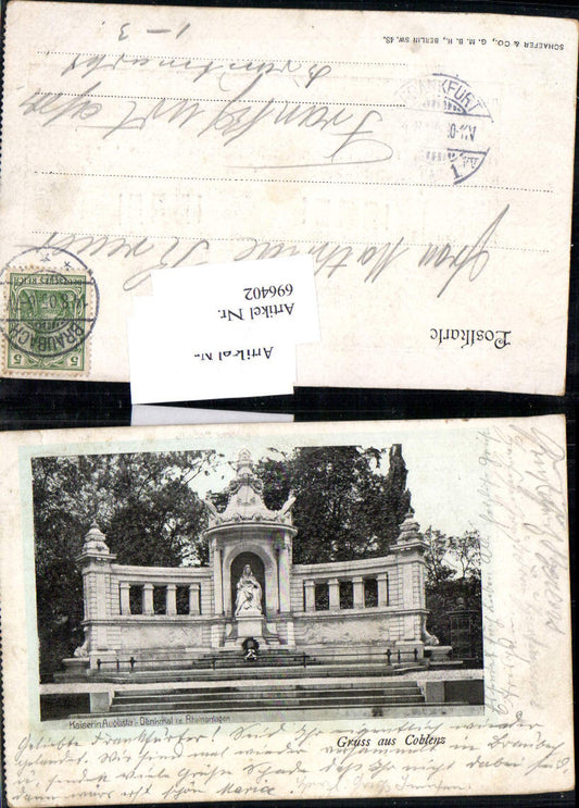 696402 Koblenz am Rhein Coblenz Kaiserin Augusta denkmal