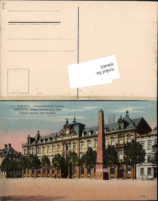 696403 Koblenz am Rhein Coblenz Clemensplatz Postamt