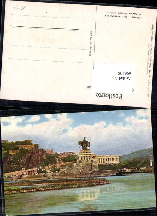 696408 Koblenz am Rhein Coblenz Deutsches Eck Kaiser Wilhelm Denkmal