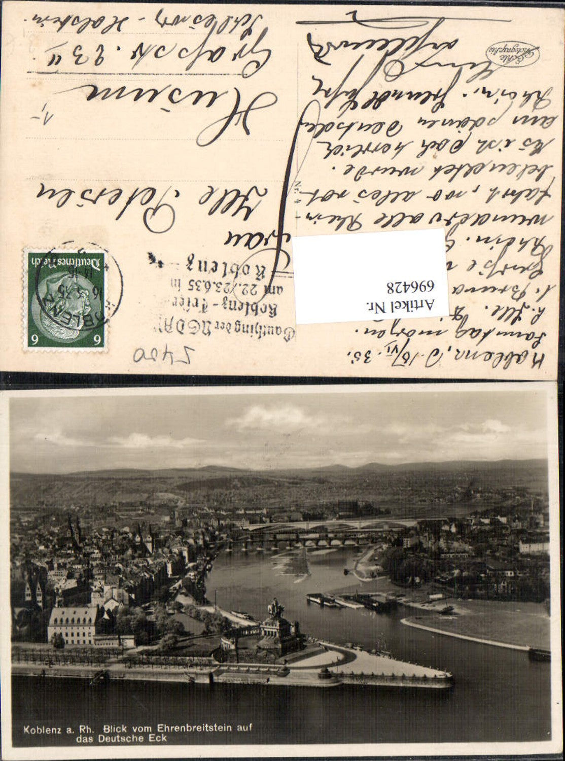 696428 Koblenz am Rhein Coblenz Deutsches Eck gel Husum