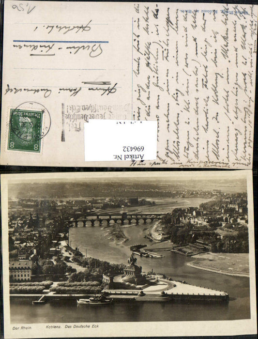696432 Koblenz am Rhein Coblenz Deutsches Eck gel Friedenau Berlin