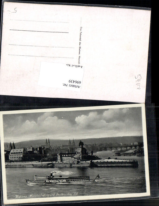 696439 Koblenz am Rhein Coblenz Deutsches Eck Dampfer