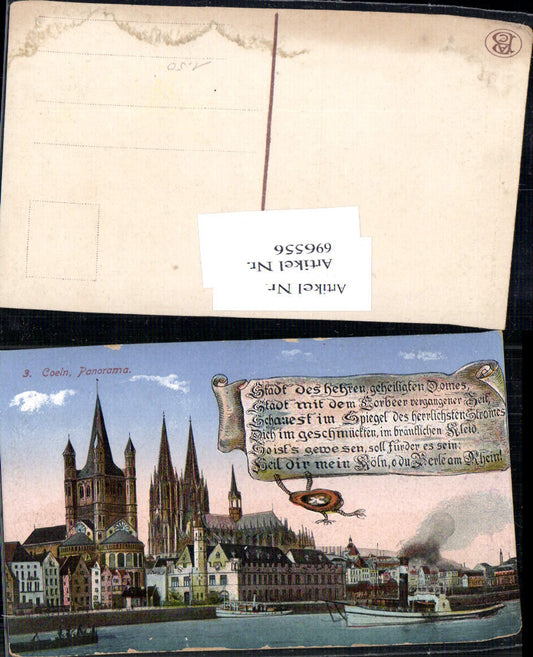 696556 Köln am Rhein Dampfer Schiff Siegel Spruch