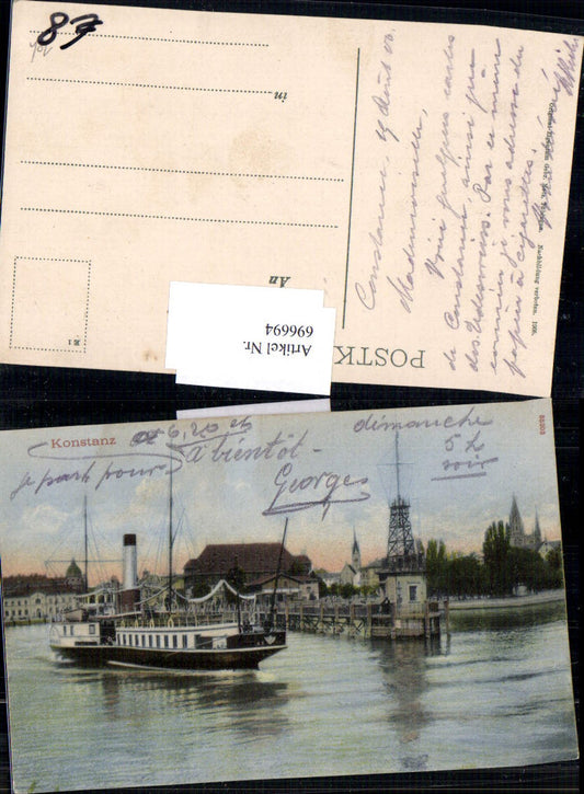 696694 Konstanz on Lake Constance, steamer harbor