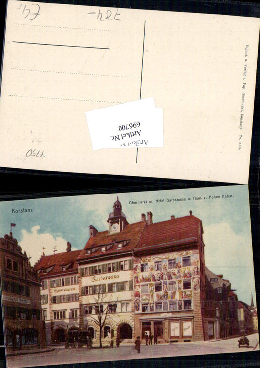696700 Konstanz on Lake Constance, Obermarkt, Hotel Barbarossa Hohen Haus