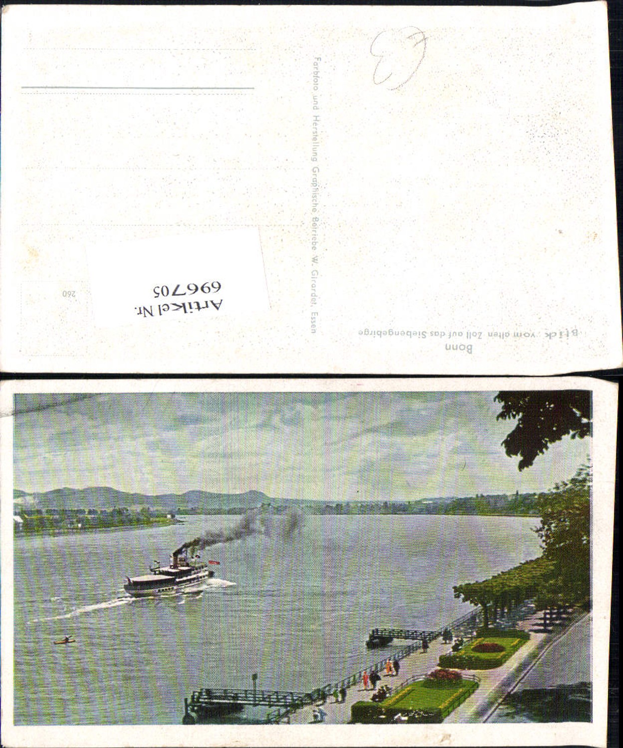 696705 Bonn Alter Zoll am Rhein Dampfer