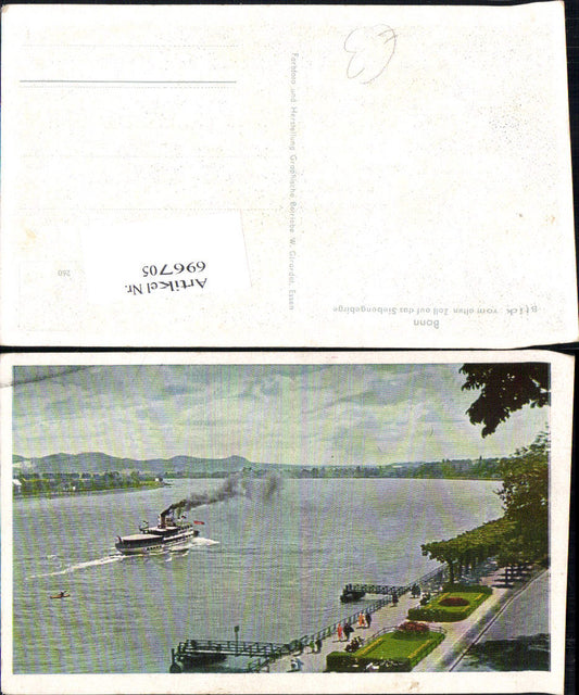 696705 Bonn Alter Zoll am Rhein Dampfer