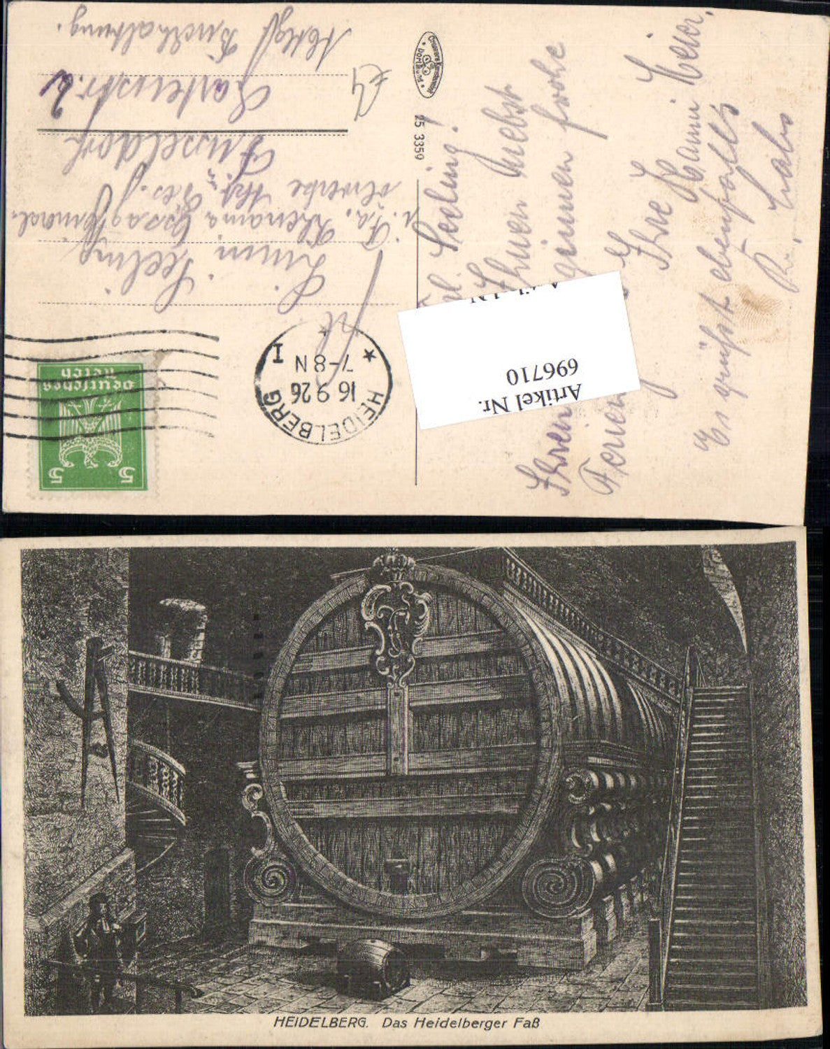 696710 Heidelberg das Heidelberger Faß