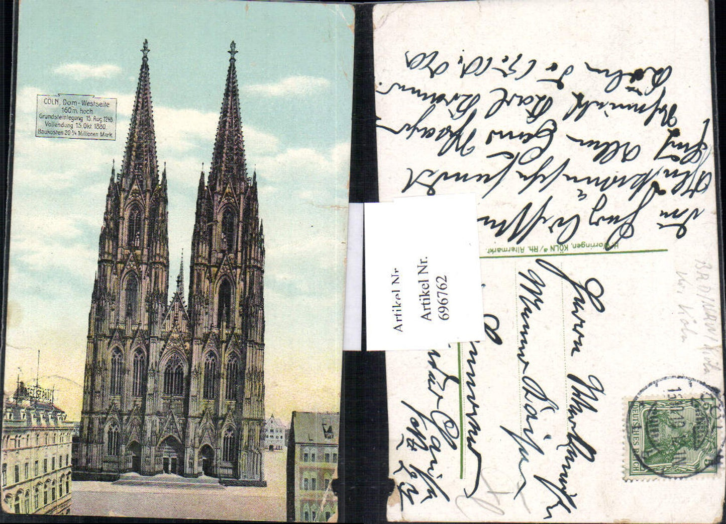 696762 Köln Cöln am Rhein Dom