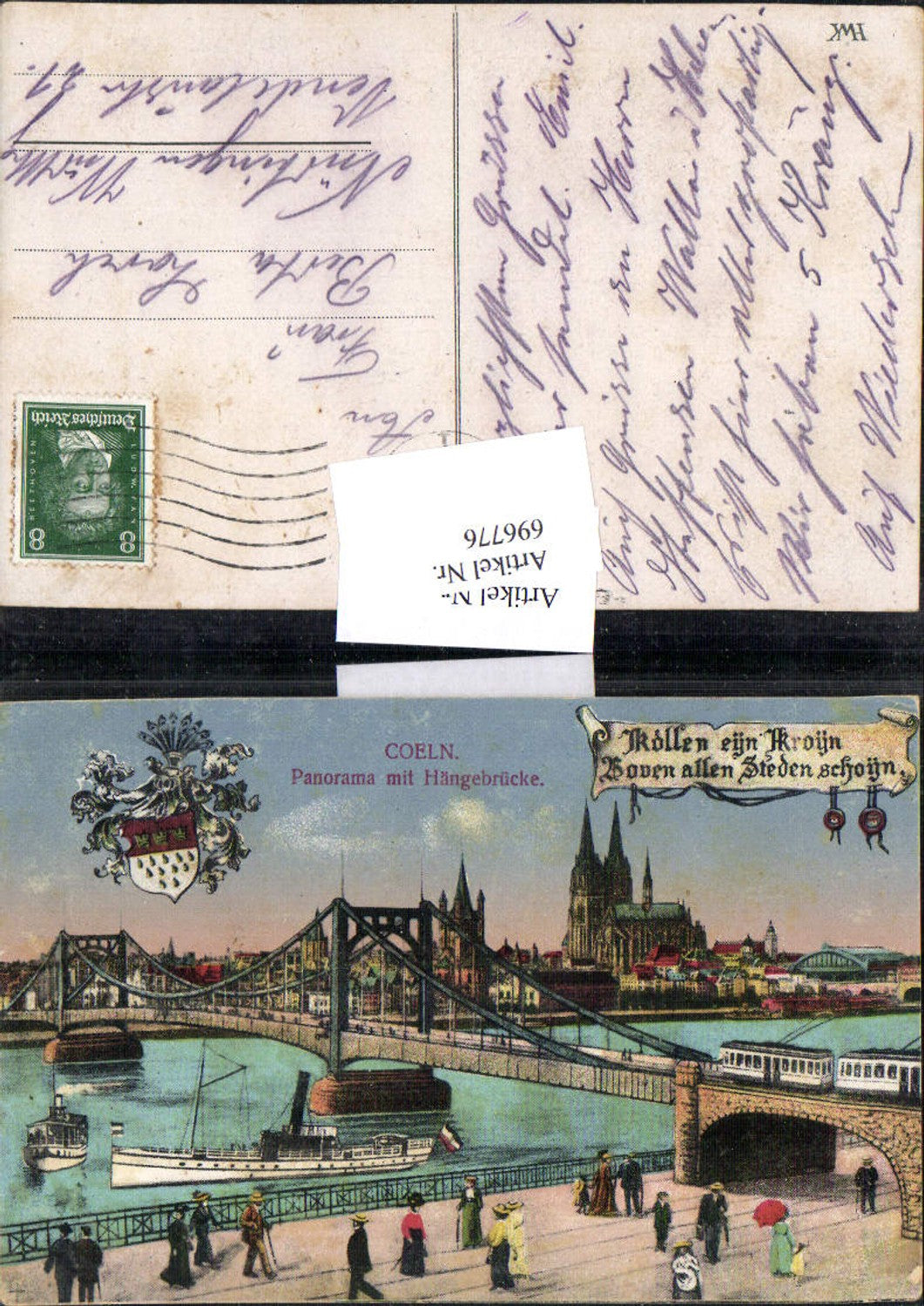 696776 Köln Cöln am Rhein Brücke Deutz