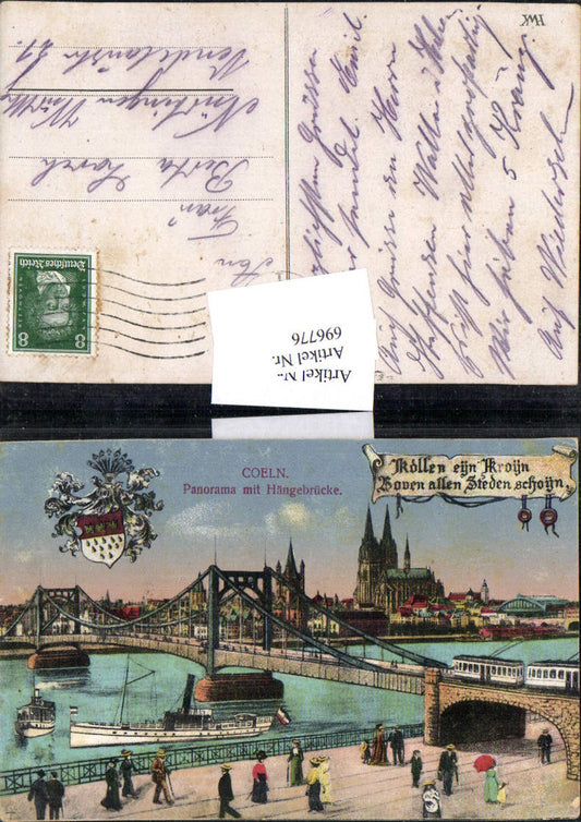 696776 Köln Cöln am Rhein Brücke Deutz