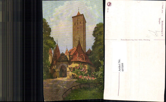 697099 Artist AK J. Frank Rothenburg ob der Tauber