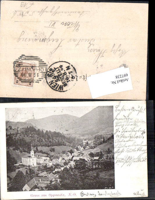 697238 seltene AK Gruss aus Opponitz 1899 Bez. Amstetten