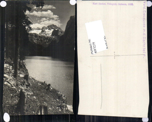697279 Photo-AK Gosausee Gosau Dachstein pub Karl Zechel Photographer Goisern