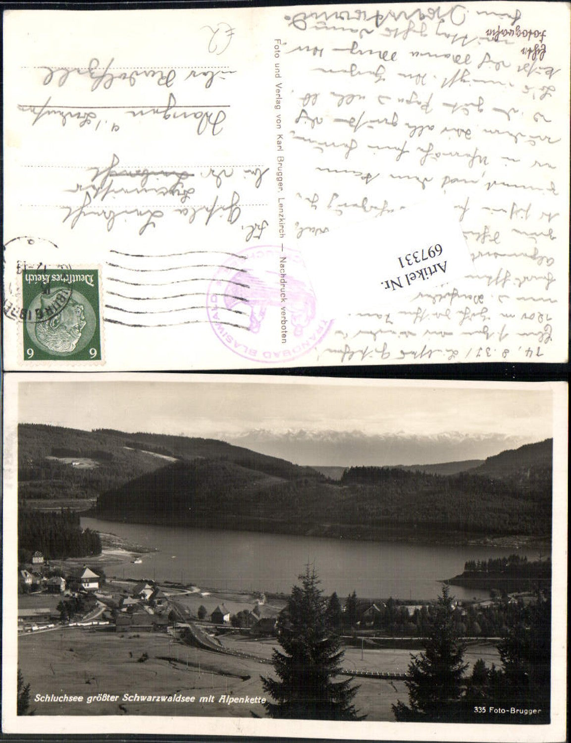 697331 Schluchsee Schwarzwald Fliegeraufnahme Luftbild