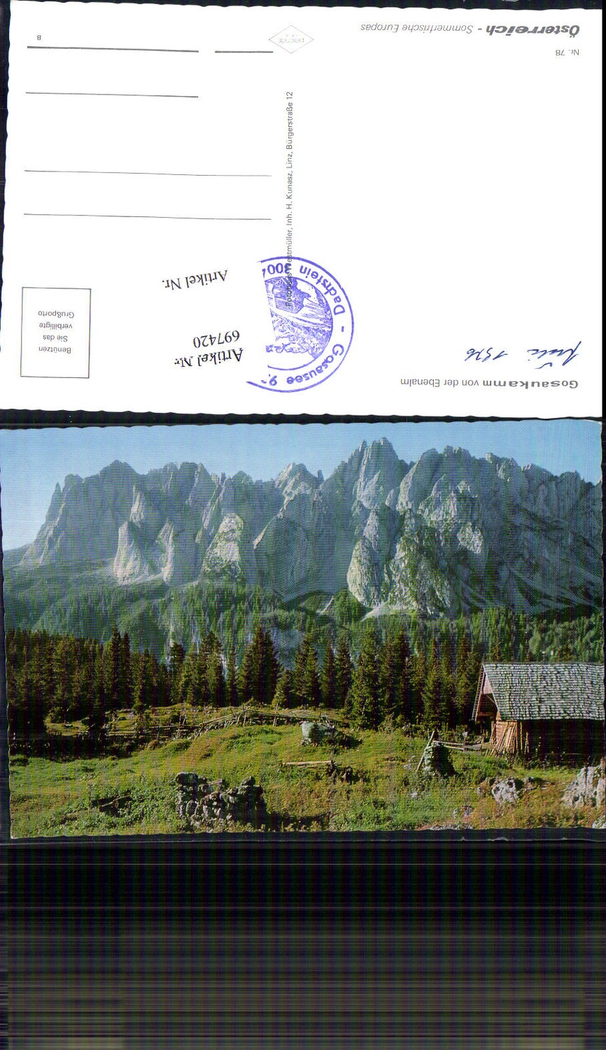 697420 Gosau Gosaukamm Ebenalm