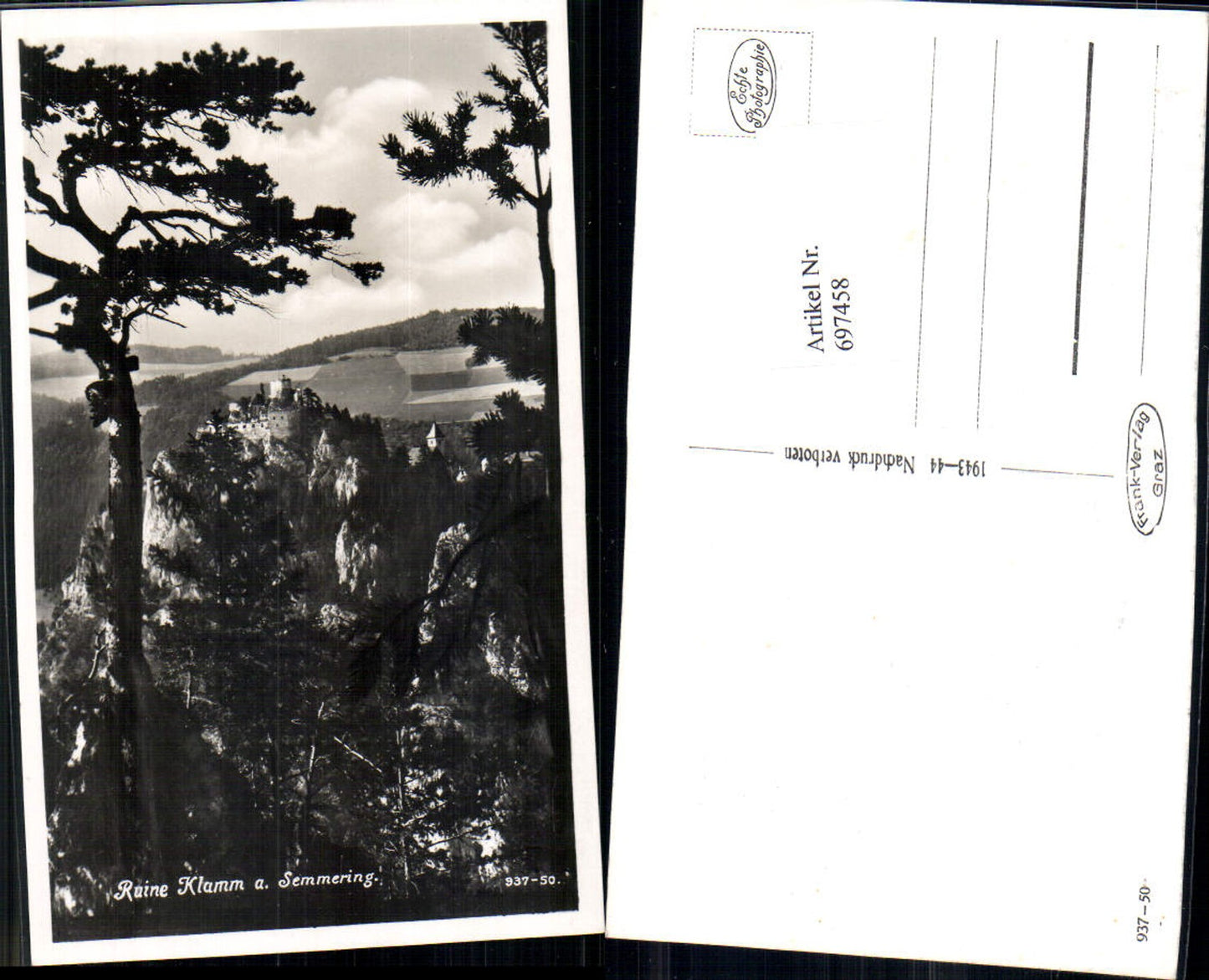 697458 Ruine Klamm am Semmering Breitenstein