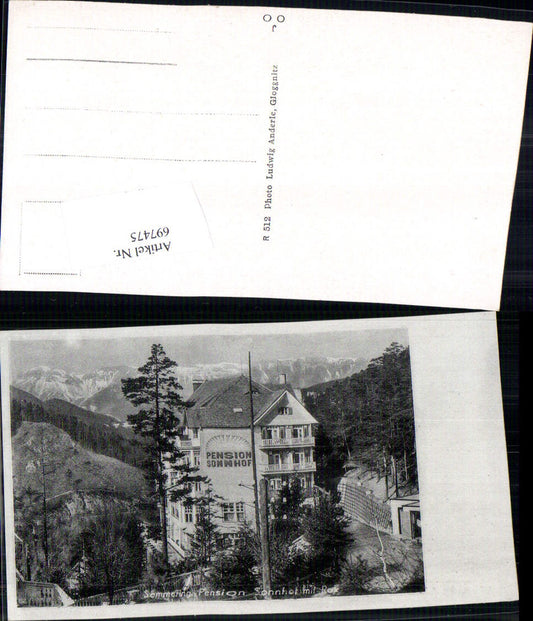 697475 Semmering Pension Sonnhof m. Rax