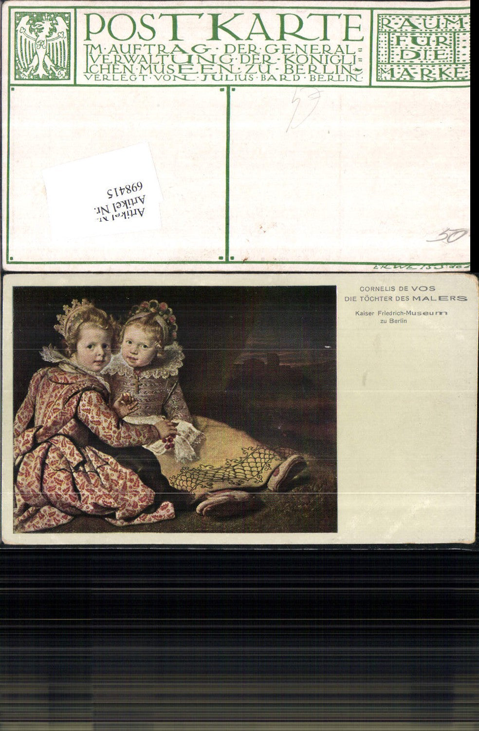 698415 Künstler AK Cornelis de Vos Töchter des Malers Kinder