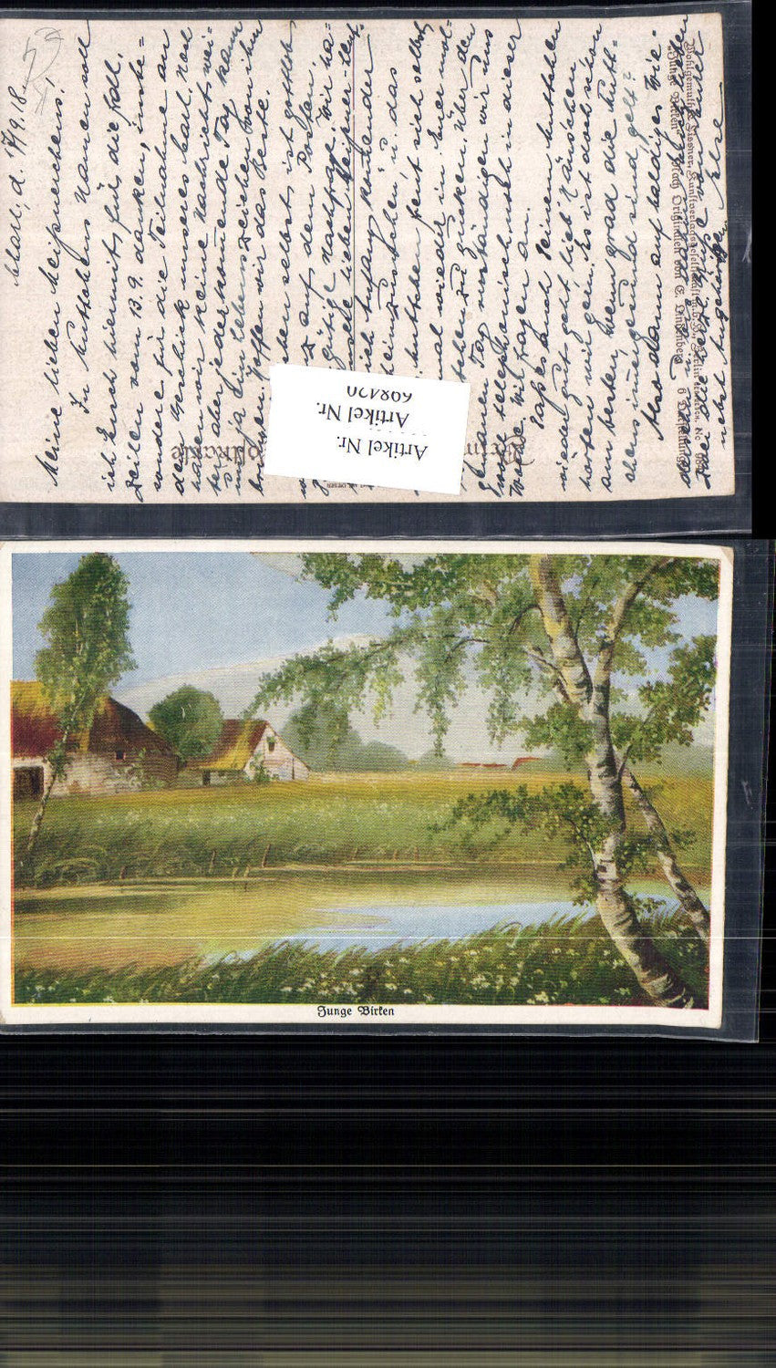 698420 Künstler AK Lindenberg Junge Birken pub Wohlgemuth & Lissner 984