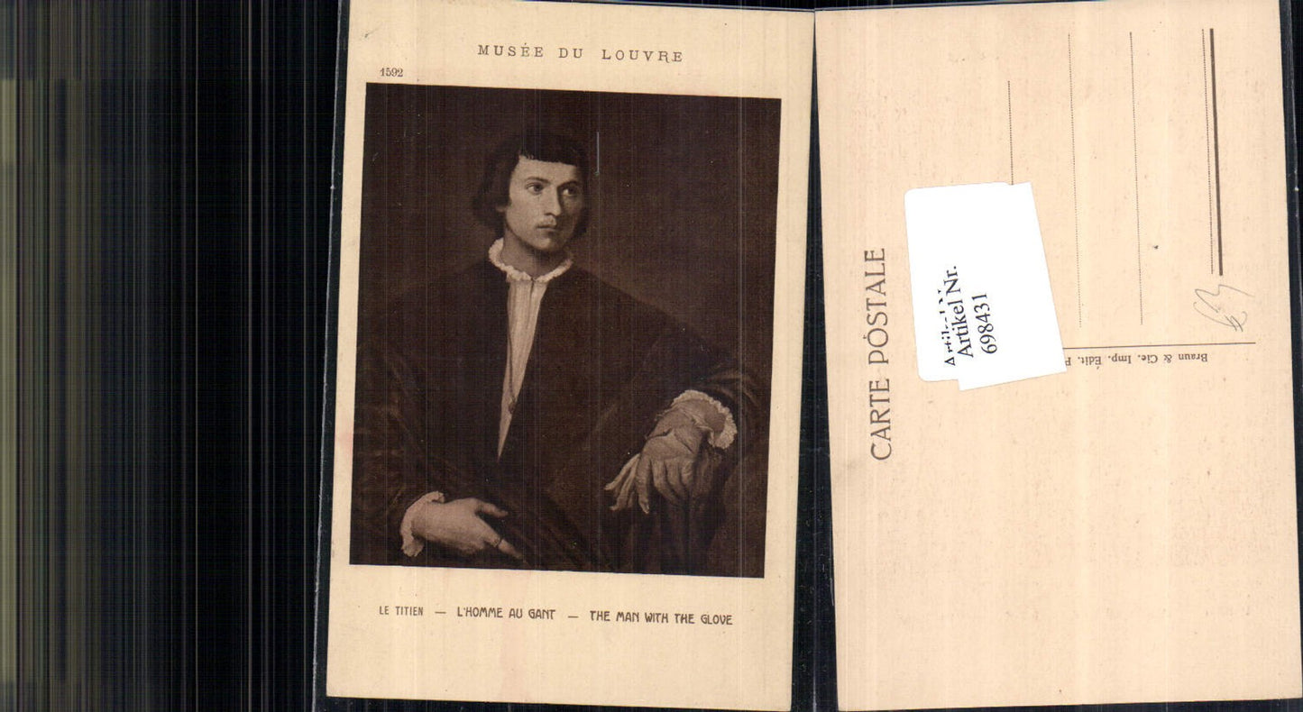 698431 Künstler AK Homme Gant Musee de Louvre