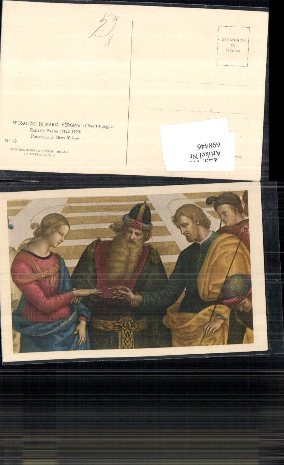 698446 Künstler AK Raffaello Sanzio Vergine Dettaglio