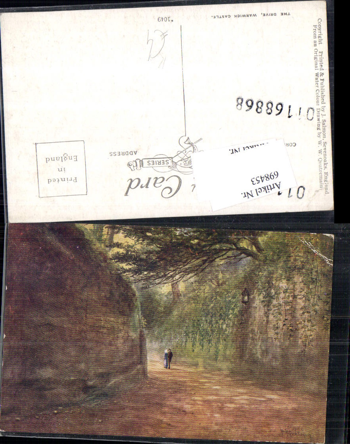 698453 Künstler AK W.W. Quatremain Mauer Spazierengehen Spaziergang