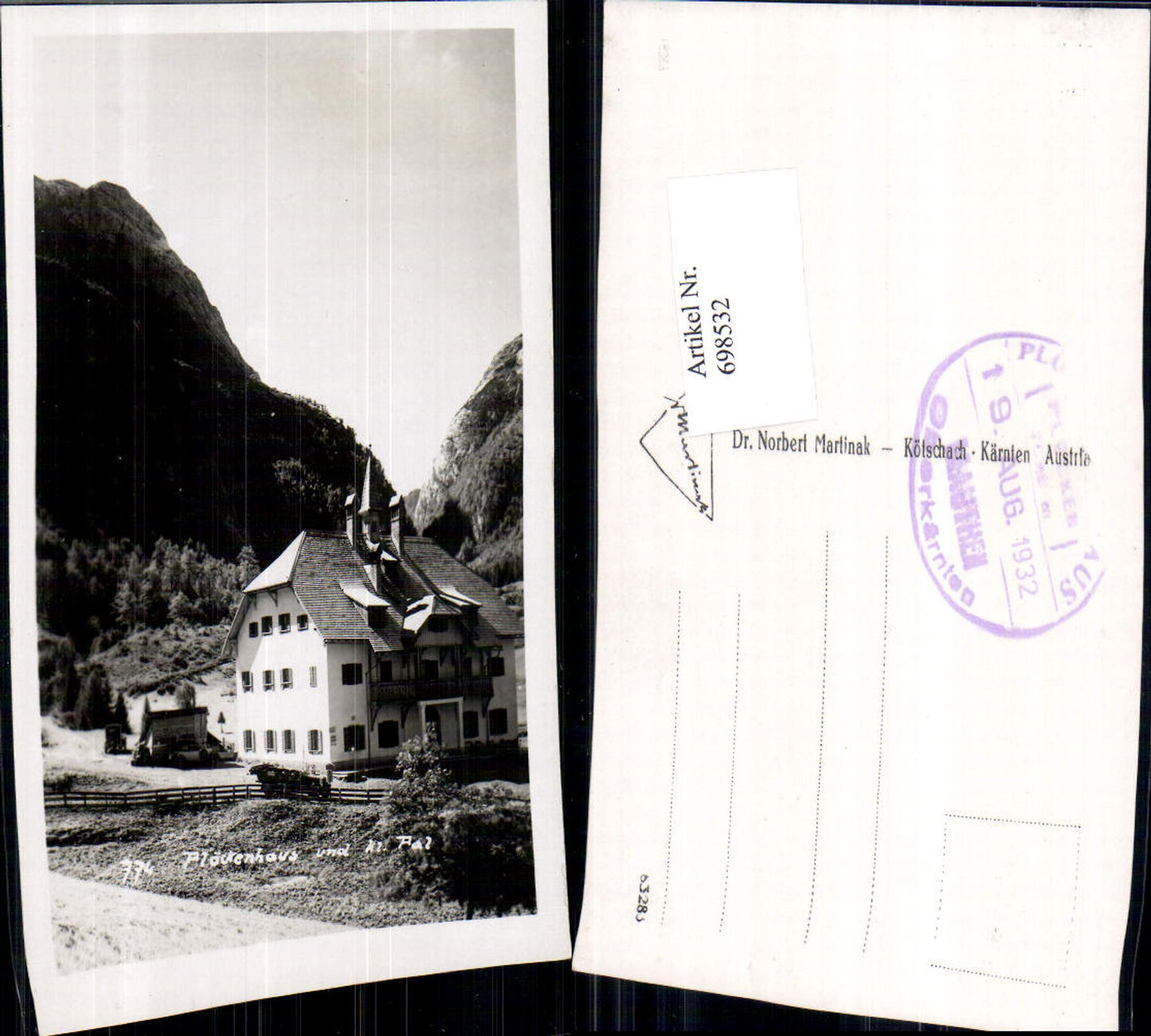 698532 Plöckenhaus Kötschach Mauthen