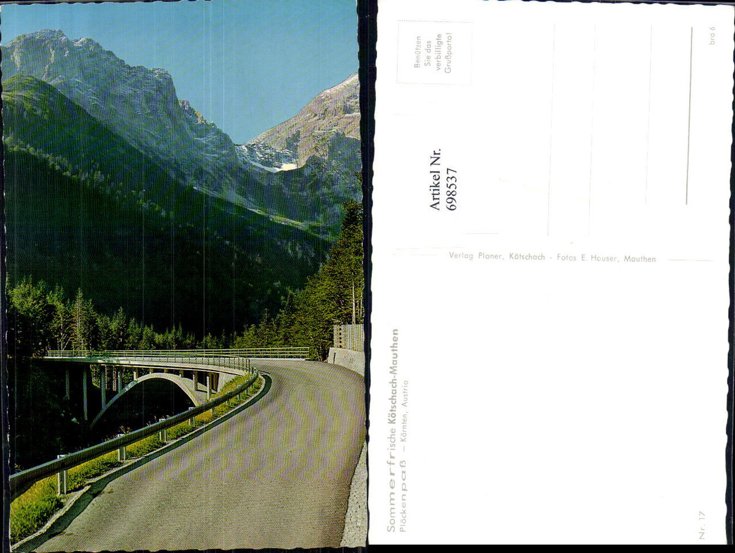 698537 Kötschach Mauthen Plöckenpaß